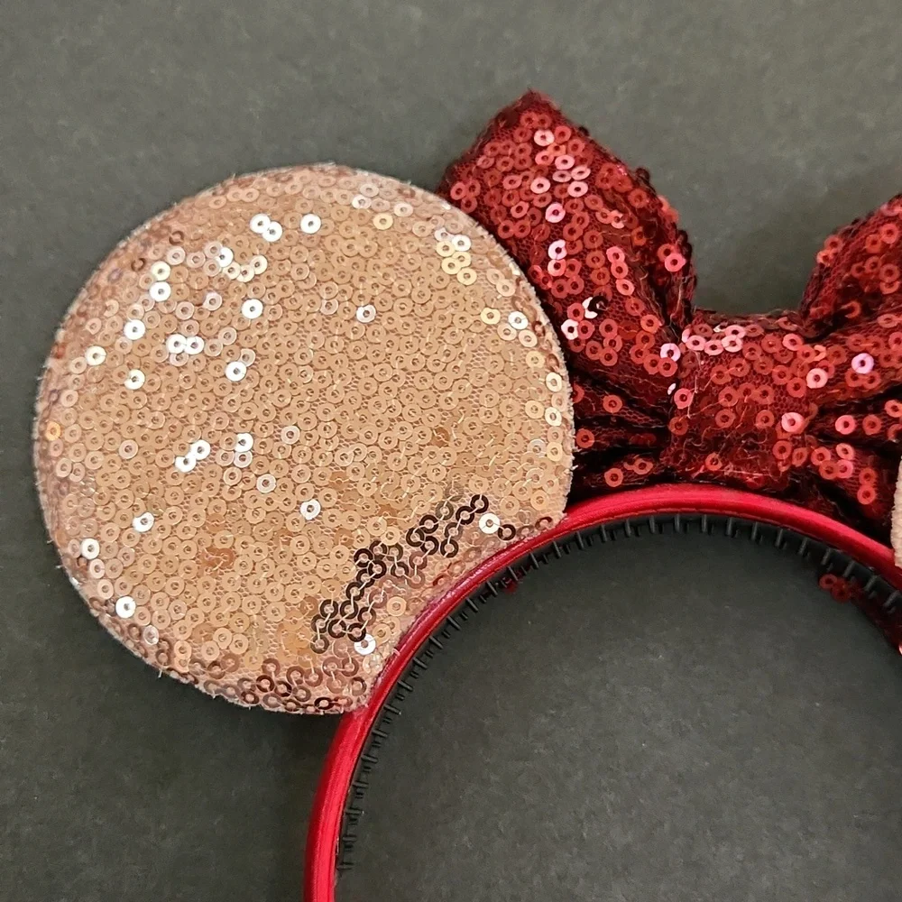 Little Ears Boutique Minnie Mouse Ears Sequin Rose Champaign
